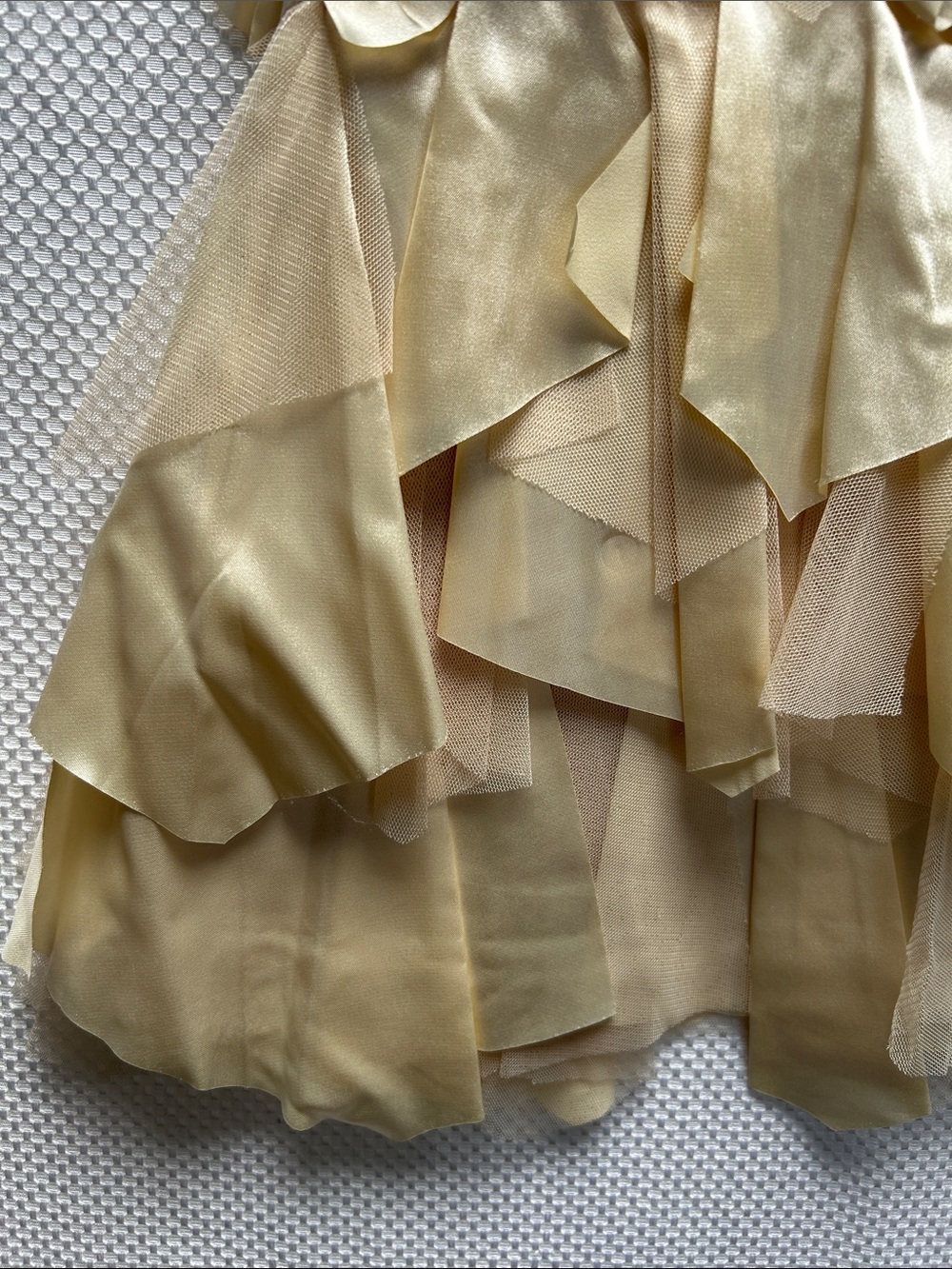 Biscotti Elegant Gold LayeredSatin Flower Trim Dress . Size 12 months. NWT - Picture 3 of 8